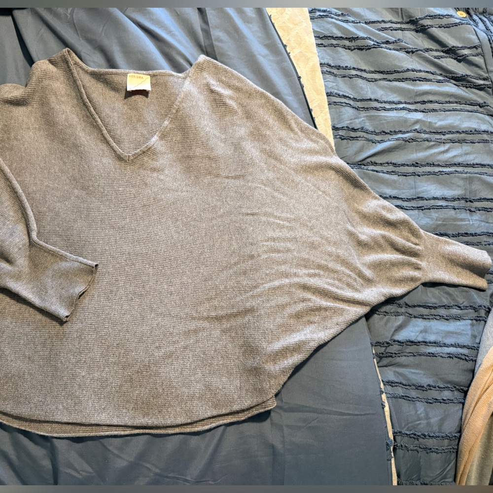 Gray V-Neck Sweater
